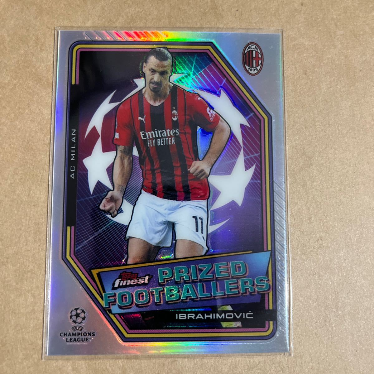 2021/22 Topps Chrome Purple Mini Diamond Zlatan Ibrahimovic /250, 2021 finest prized footballer, 2022 Merlin base イブラヒモビッチ_画像3