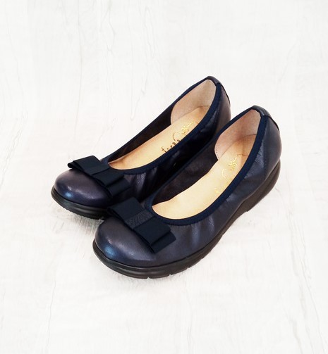 sh1133 * бесплатная доставка новый товар feel luckfi-ru подставка женский туфли-лодочки 23.5cm темно-синий сделано в Японии легкий мягкий лента надеть обувь . резина обувь 