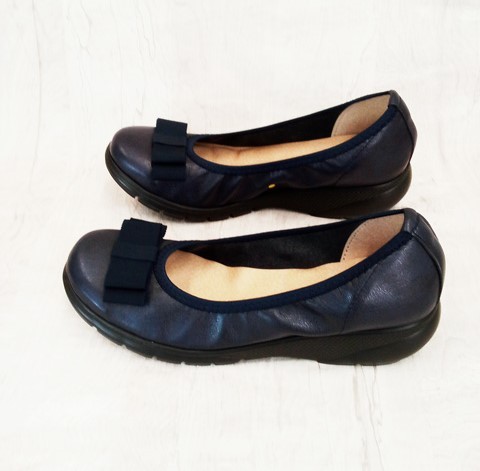 sh1133 * free shipping new goods feel luckfi-ru rack lady's pumps 23.5cm navy made in Japan light soft ribbon put on footwear . rubber shoes 