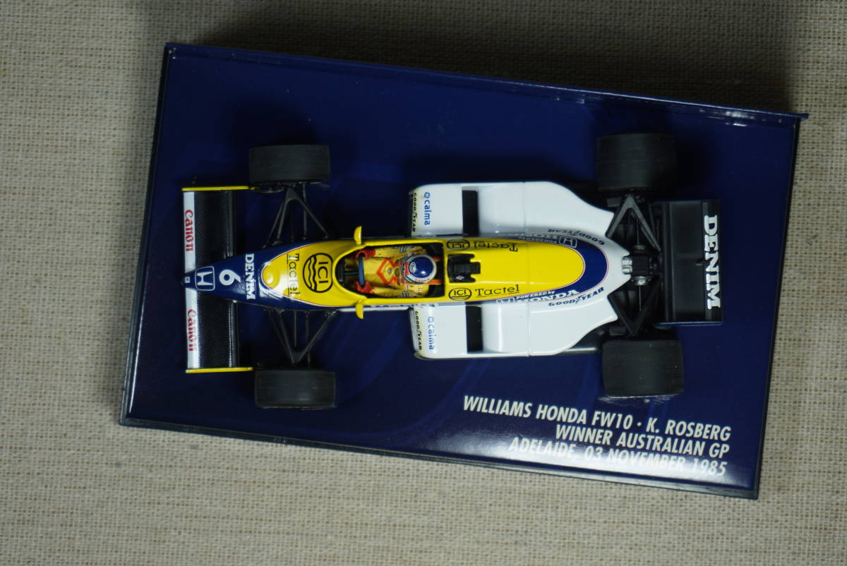 1/43 たばこ加工 ロズベルグ オーストラリア優勝 MINICHAMPS Williams FW10 B HONDA #6 Rosberg 1985 Australian ウィリアムズ ホンダ_画像4