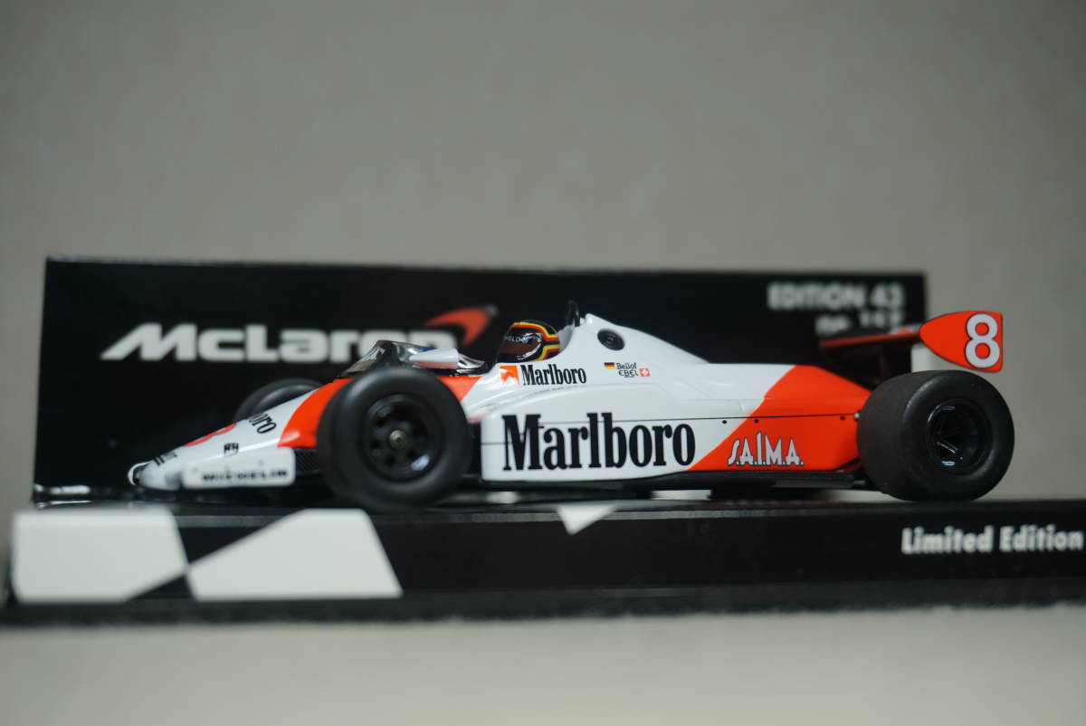 1/43 タバコデカール加工 ベロフ シルバーストンテスト MINICHAMPS McLaren MP4/1C #8 Bellof 1983 Silverstone Test マクラーレン MP4-1C