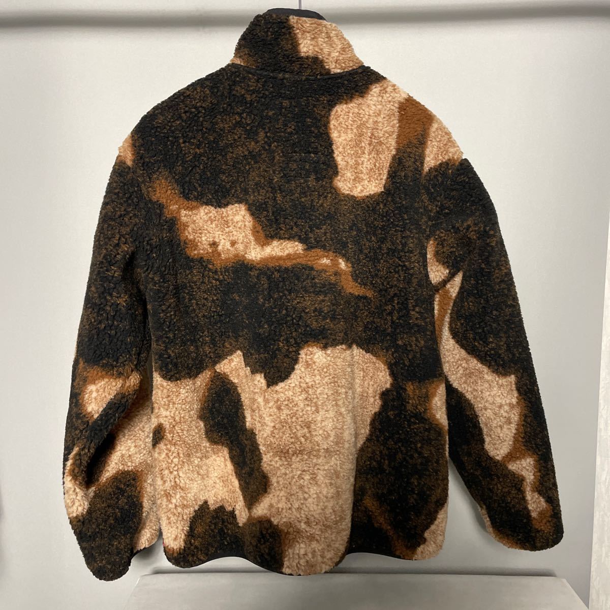 Sサイズ Supreme シュプリーム 21FW The North Face Bleached Denim Print Fleece Jacket ノースフェイスブリーチデニムフリースジャケット_画像2