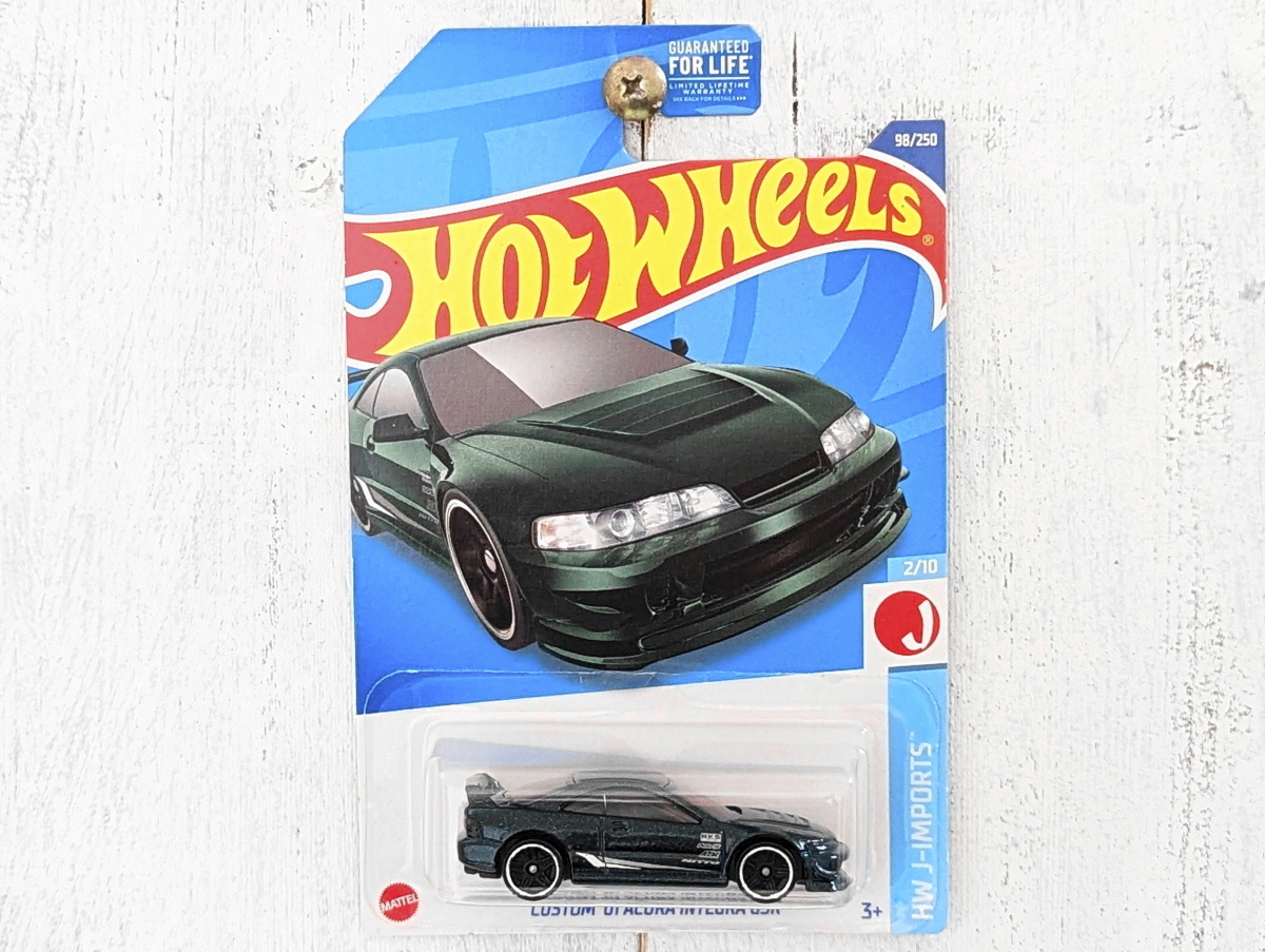 ■カスタム アキュラ インテグラ CUSTOM '01 ACURA INTEGRA GSR ホンダ HONDA 緑 JDM■*難 2022 US版 HOT WHEELS ホットウィール_画像1