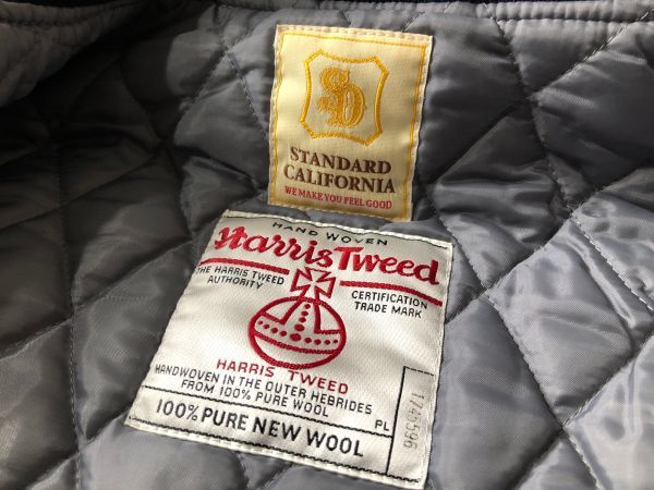 美品・定価4.7万●STANDARD CALIFORNIA●Harris Tweed ウール アワード ジャケット スタジャン●スタンダードカリフォルニア_画像8