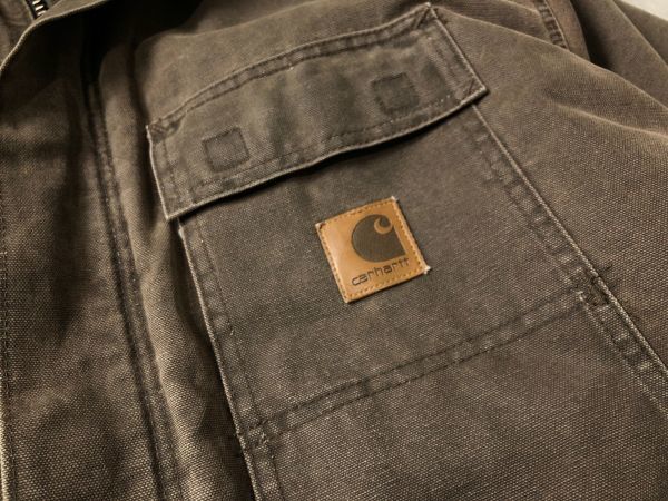 carhartt●ヴィンテージ●ビッグサイズ コーデュロイ衿ワーク ダック ブルゾン●カーハート_画像3