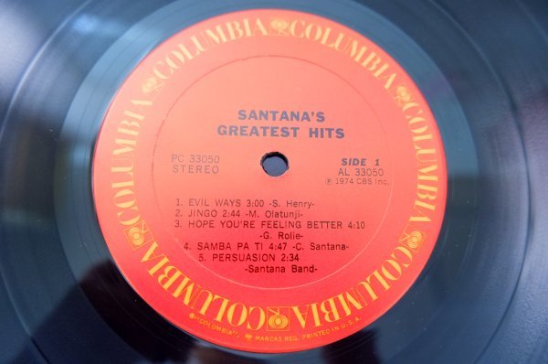 Q2-085＜LP/US盤/美盤＞サンタナ Santana / Santana's Greatest Hits_画像4