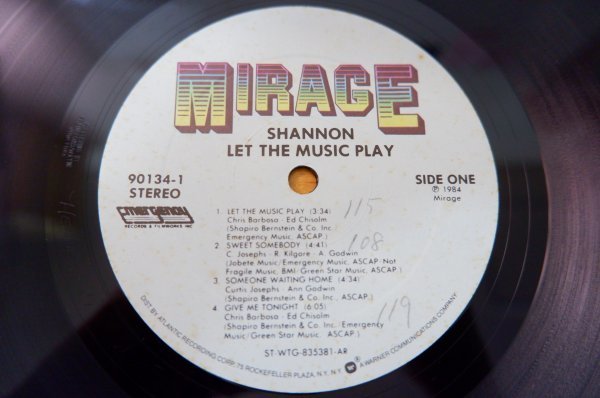 Q2-123＜LP/US盤＞Shannon / Let The Music Playの画像4