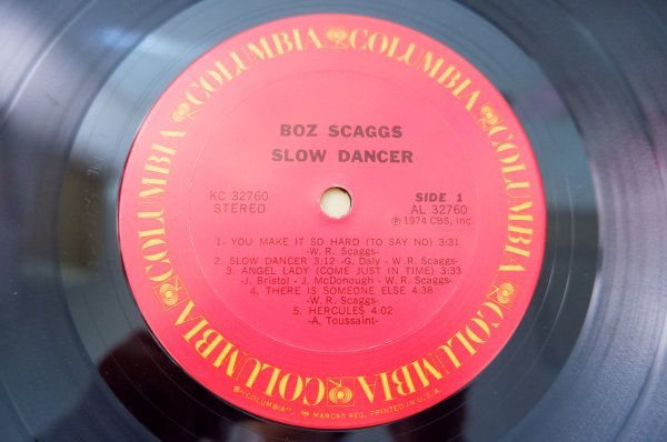 Q2-243＜LP/US盤＞ボズ・スキャッグス Boz Scaggs / Slow Dancer_画像4