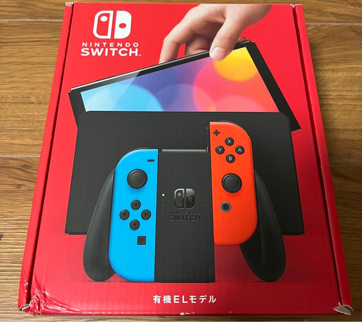 未使用品 外装箱凹みあり】Nintendo Switch本体 有機ELネオンブルー