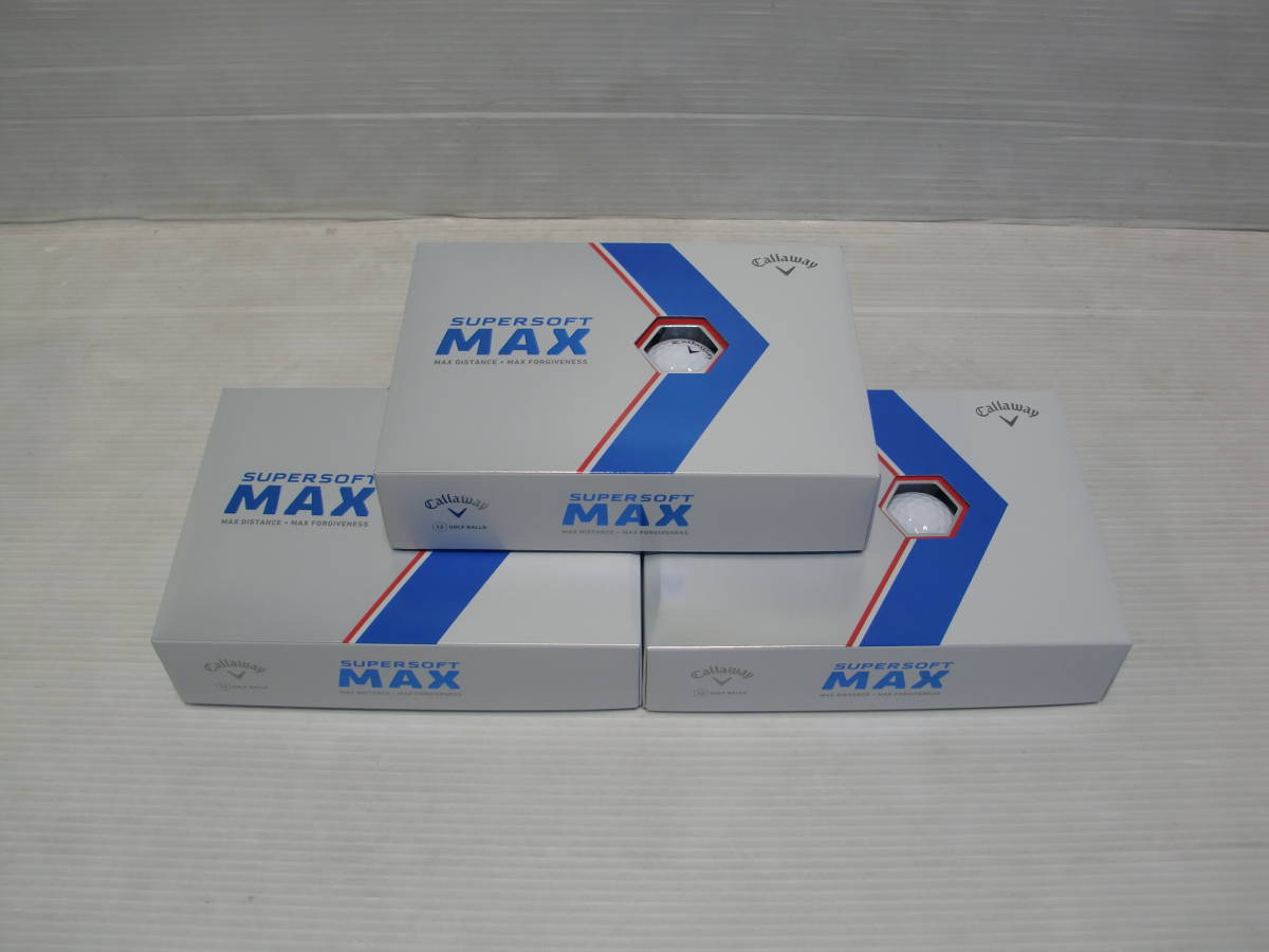 キャロウェイ　ゴルフボール　スーパーソフト　MAX　ホワイト　3ダースセット　日本仕様　新品　①