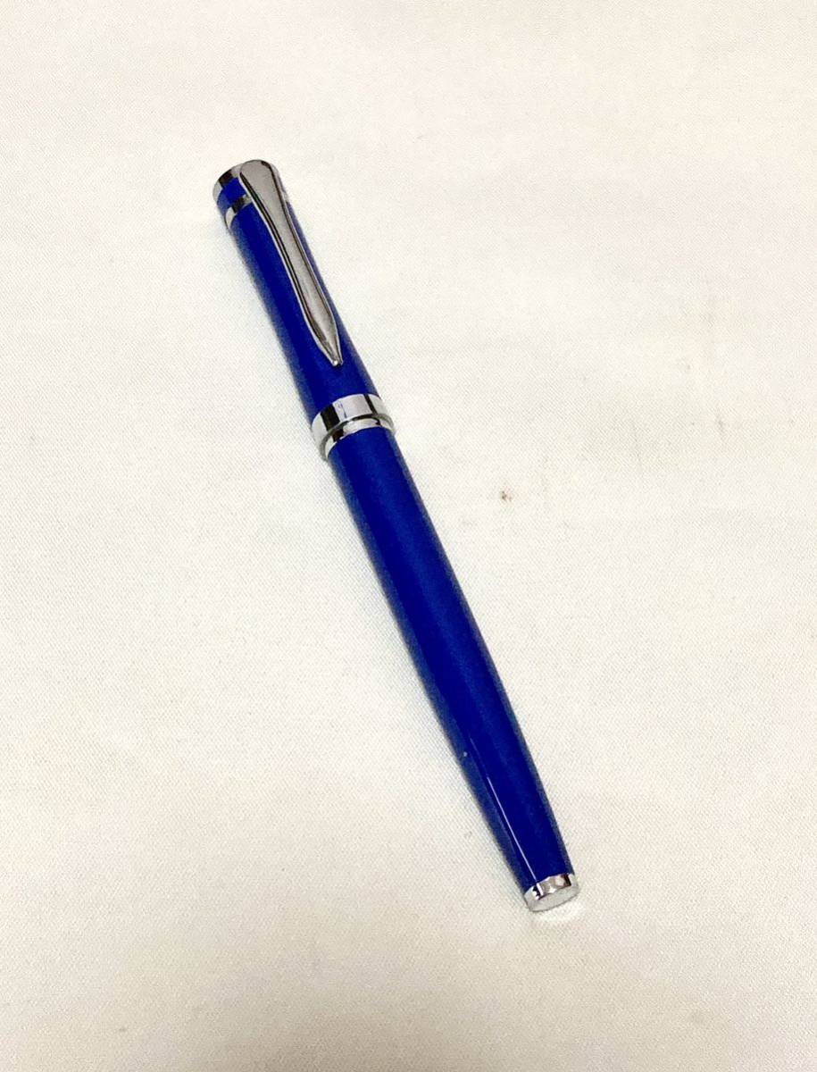 未使用品 メタリック ローラーボールペン レフィル3本付 ブルー ステーショナリー ビジネス (523)の画像1