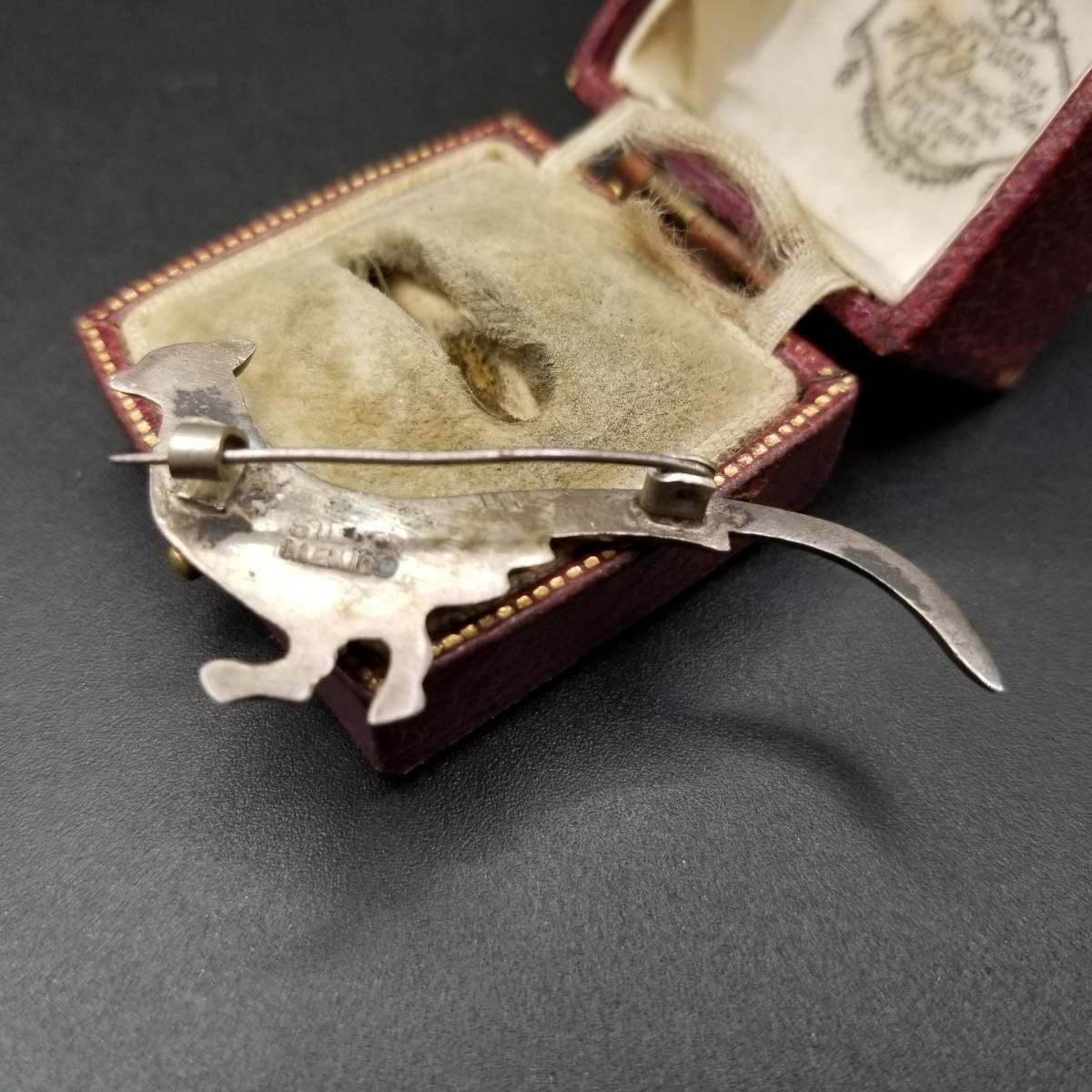 1930-40年頃 メキシコ 925 シルバー 孔雀 鳥 ヴィンテージ ブローチ モチーフジュエリー 銀細工 6.2g 彫金 アニマル系 R12-US