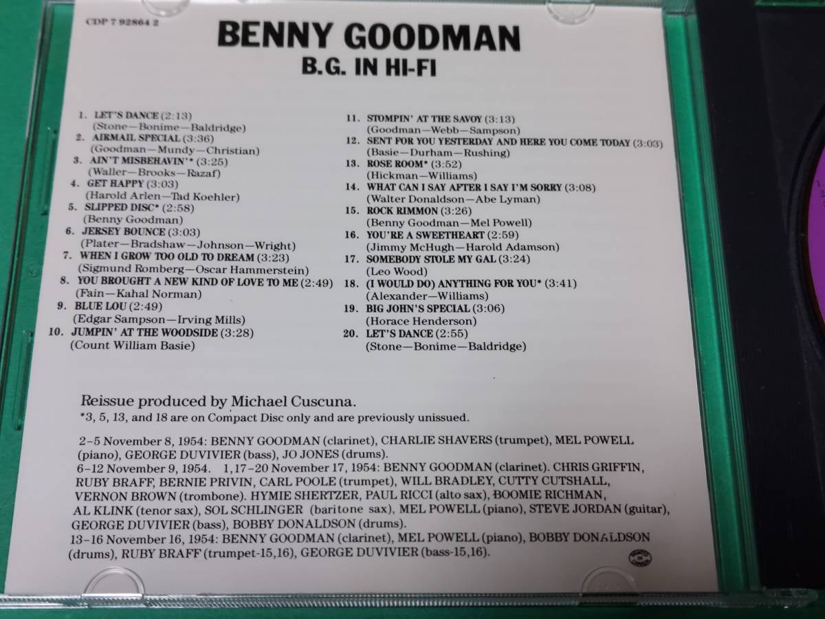 L 【輸入盤】 ベニー・グッドマン BENNY GOODMAN / IN HI-FI 中古 送料4枚まで185円_画像3