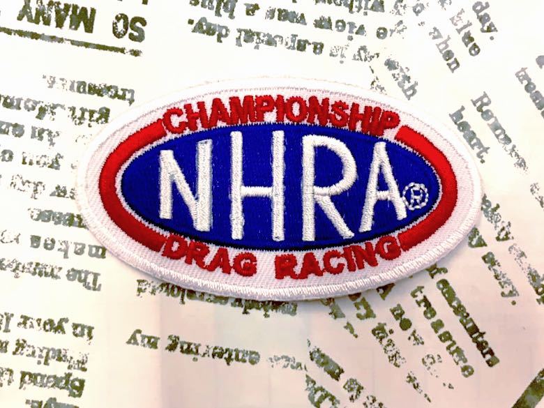 ワッペン / NHRA オーバル National Hot Rod Association #238 手芸 ハンドメイド 手芸 素材 かざり オシャレ ししゅう 素材_画像1