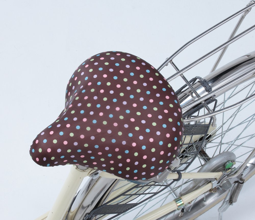 【人気商品】ドットブラウン K-DB3 モダンアート サドルカバー 自転車 川住製作所の画像2