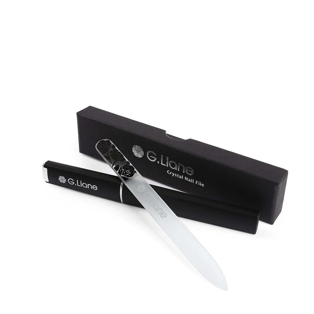 [ stock sale ] glass nails file,G.Liane Professional crystal glass nail file, case attaching, both sides etching ending nail 