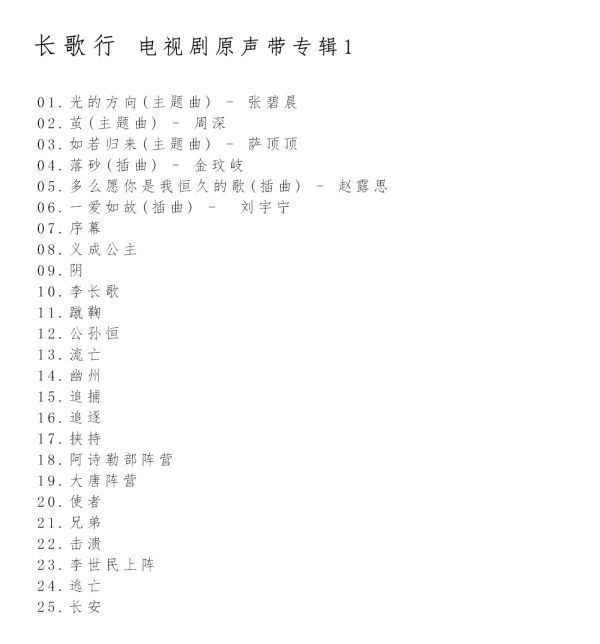 ★中国ドラマ『長歌行』OST/CD オリジナルサントラ盤 迪麗熱巴 ディルラバ / 呉磊 ウー・レイの画像3