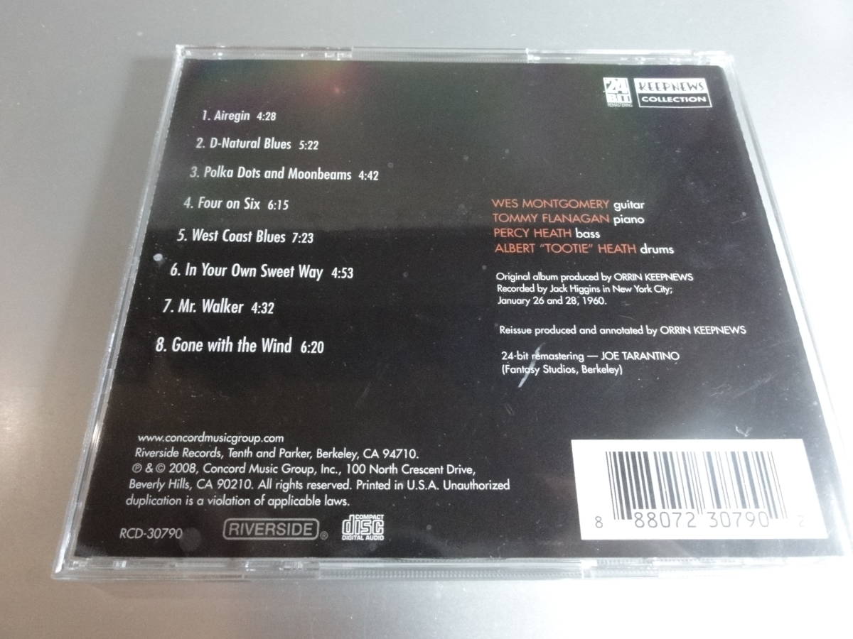 WES MONTGOMERY WITH TOMMY FLANAGAN ウェス・モントゴメリー　THE INCREDIRLE JAZZ GUTAROF 　SHM-CD高音質　国内盤　24Bitリマスター_画像2