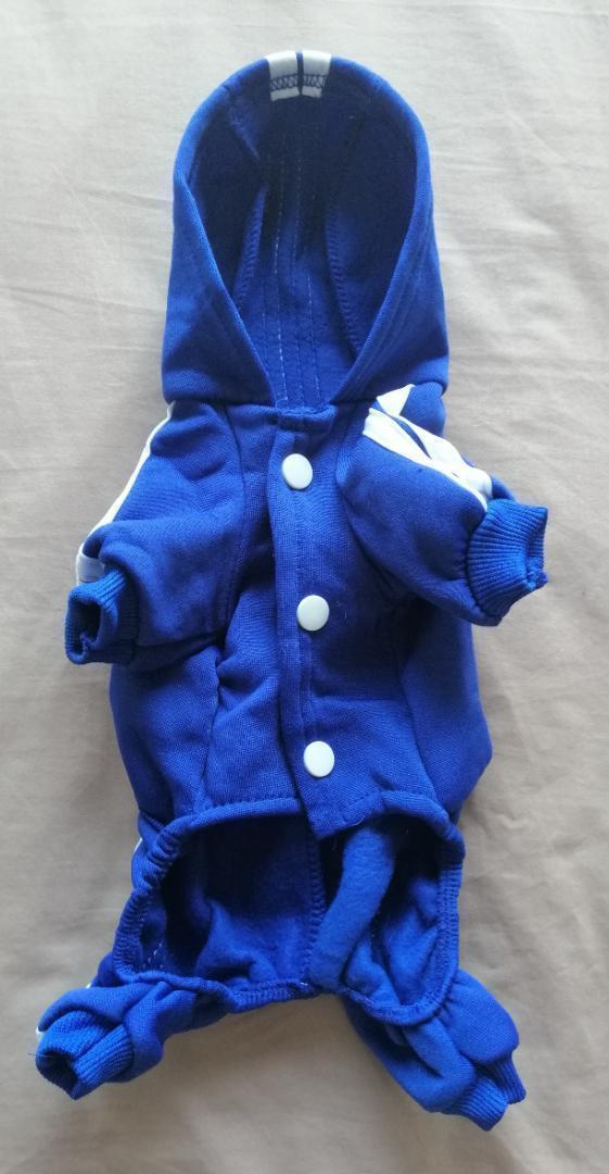  new goods unused * dog clothes * with a hood *adidog* coveralls Parker blue XL size 