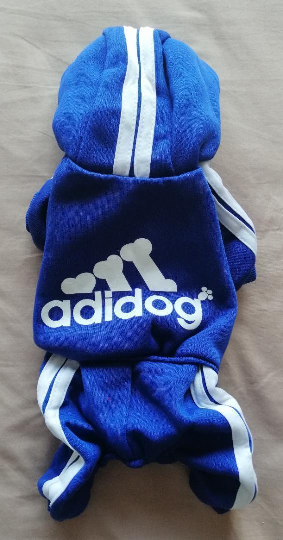  new goods unused * dog clothes * with a hood *adidog* coveralls Parker blue XL size 