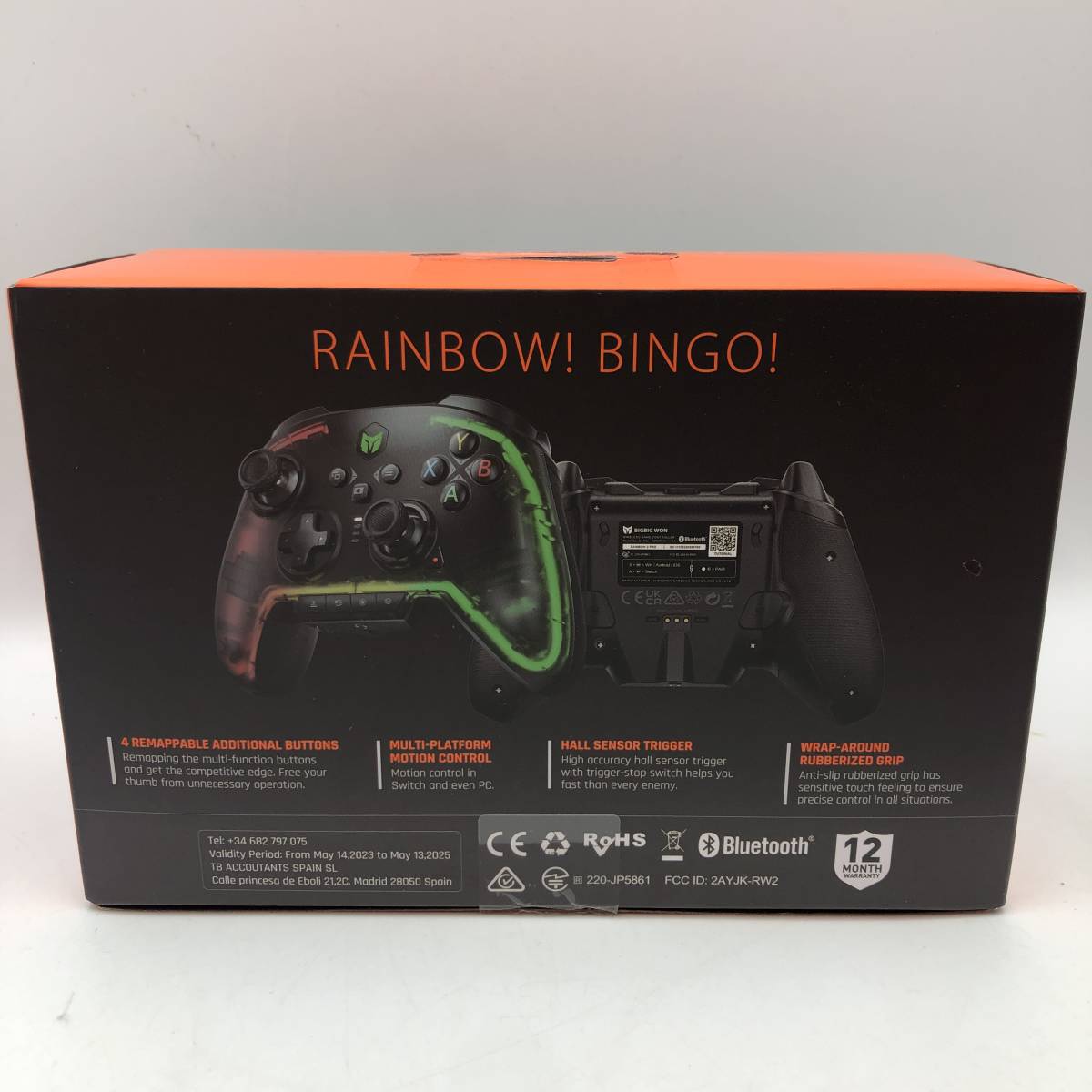 【通電のみ確認済】BIGBIG WON RAINBOW 2 Pro ワイヤレスコントローラー/Y13634-X2_画像9