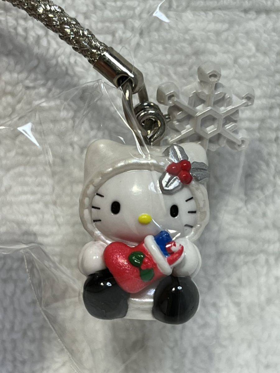 Hello　Kitty ☆Merry　Christmas☆　クリスマスブーツ＆ホワイトキティ　根付け　2002年_画像1