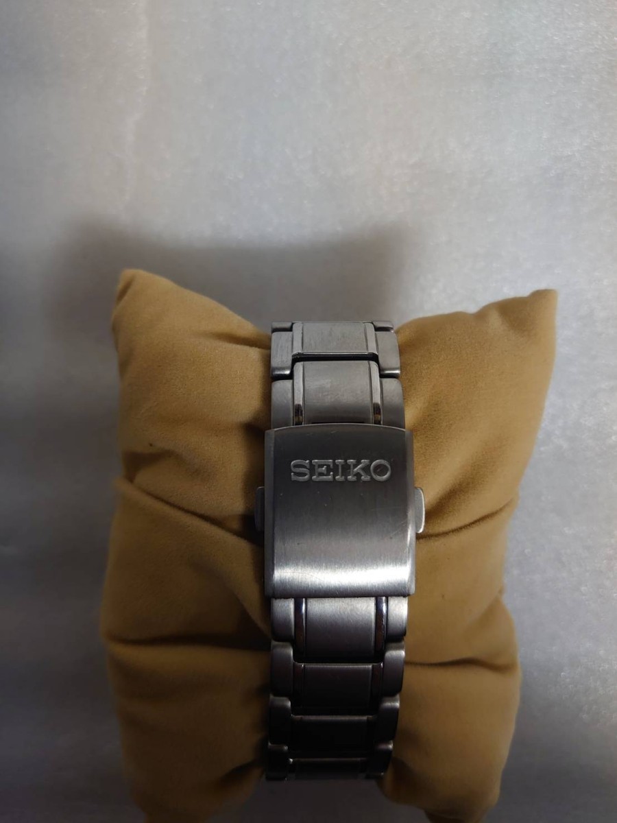 主観美品 SEIKO セイコー 電波時計 SBTM217 7B52-0AK0 TITANIUM チタン 付属品あり_画像5