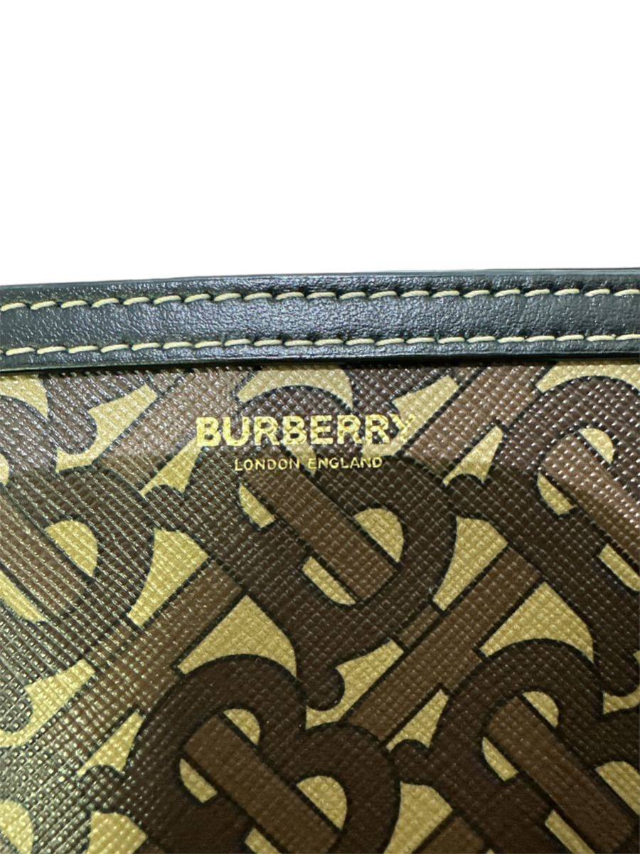 【美品】BURBERRY LONDON バーバリーロンドン トートバッグ ブラウン PVC×レザー TBロゴ レディース 肩掛け bag 鞄　　管理番号T6_画像6