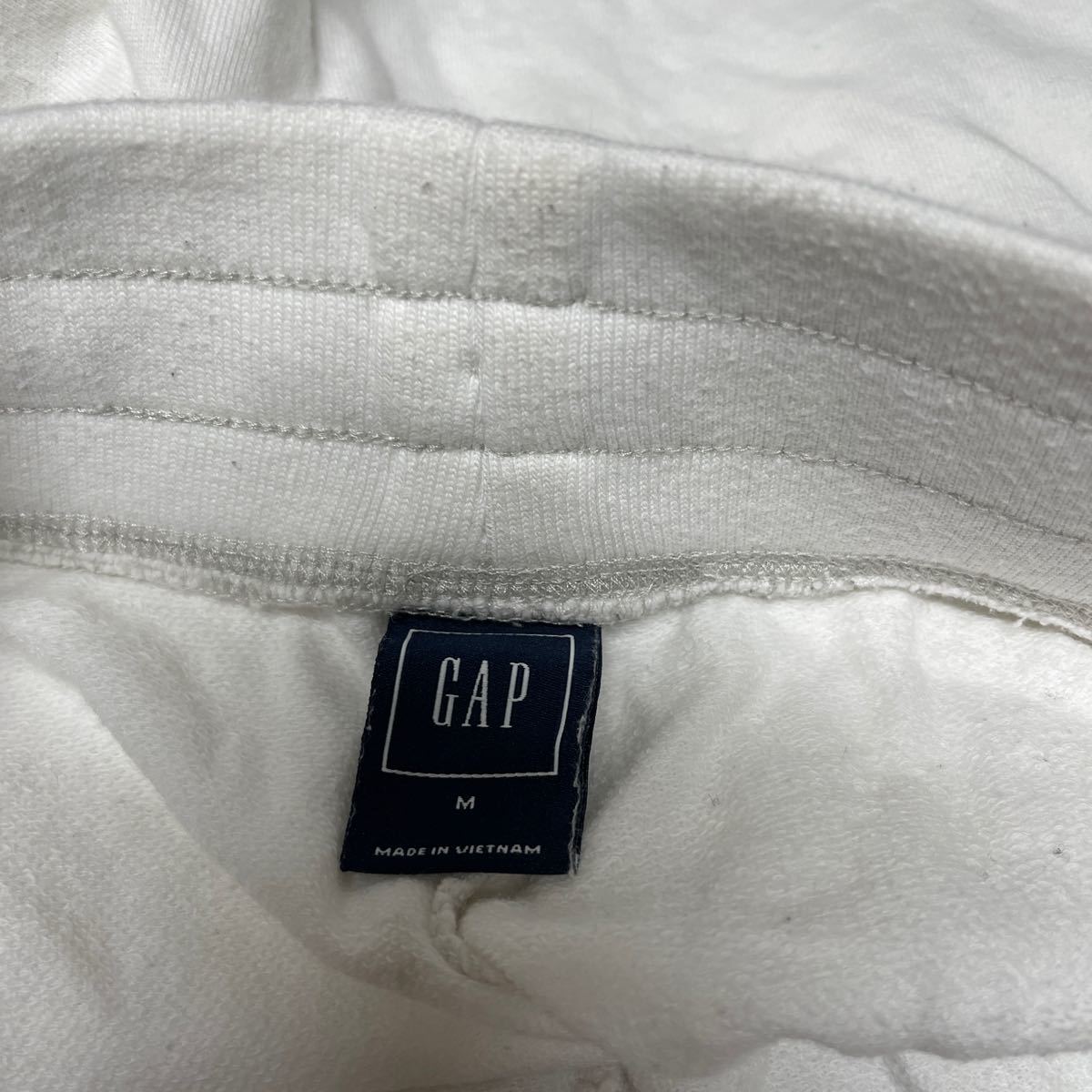 GAP スウェット パンツ 白 ホワイト ロゴ ギャップ Mサイズ メンズ ボトム 綿100%_画像7