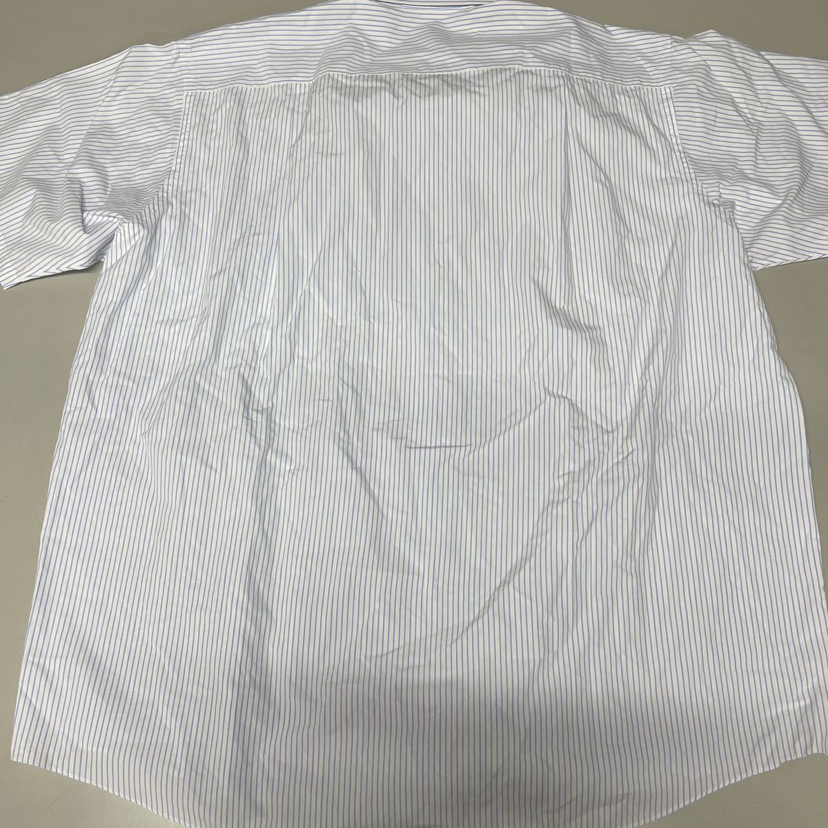バーバリーロンドン BURBERRY LONDON 半袖シャツ ボタンダウン 大きいサイズ キングサイズ ストライプ ワイシャツ メンズ 日本製 綿100%_画像6