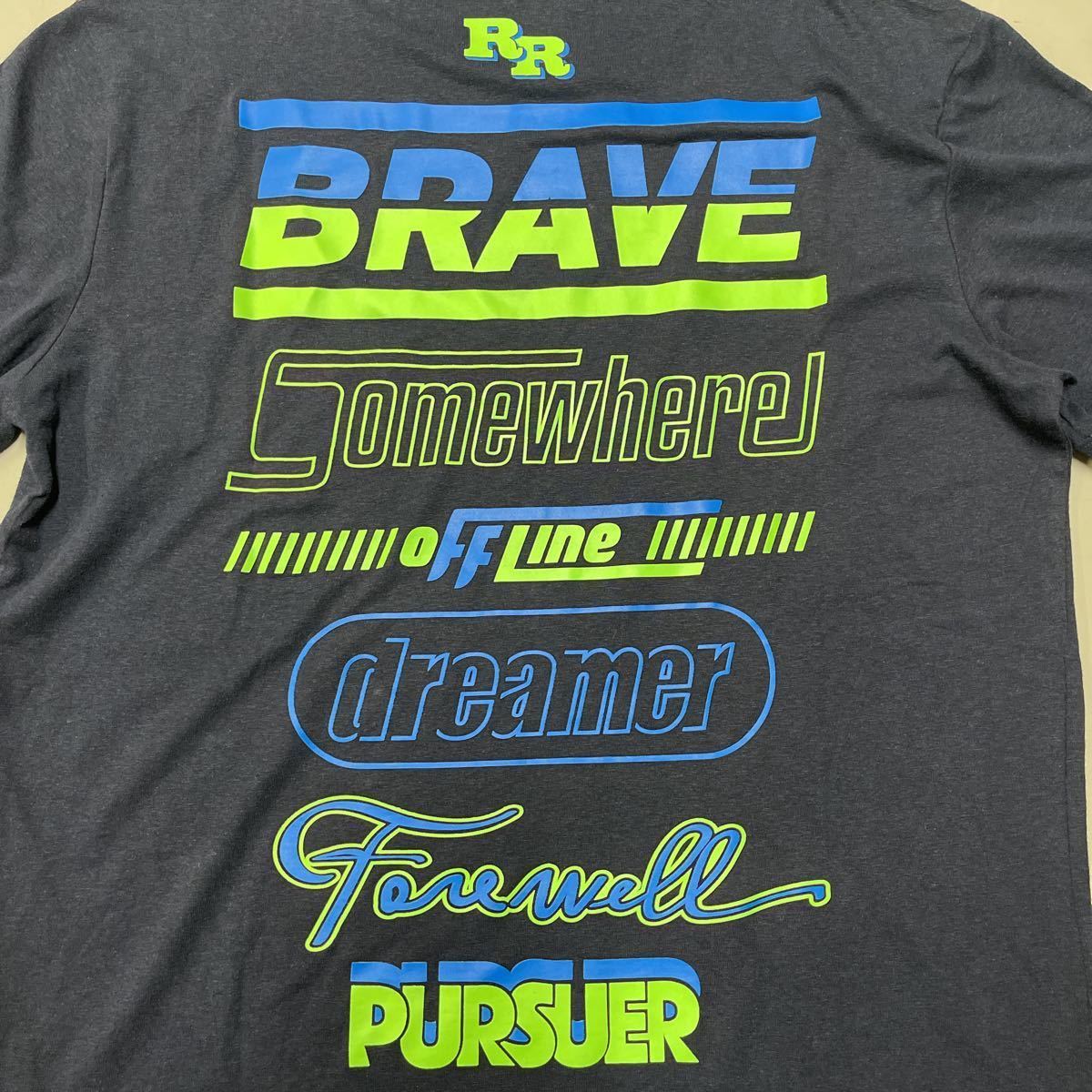 DIESEL Tシャツ 未使用 メンズ ネイビー 紺色 Mサイズ 半袖　ディーゼル ラバープリント トップス BRAVE_画像5