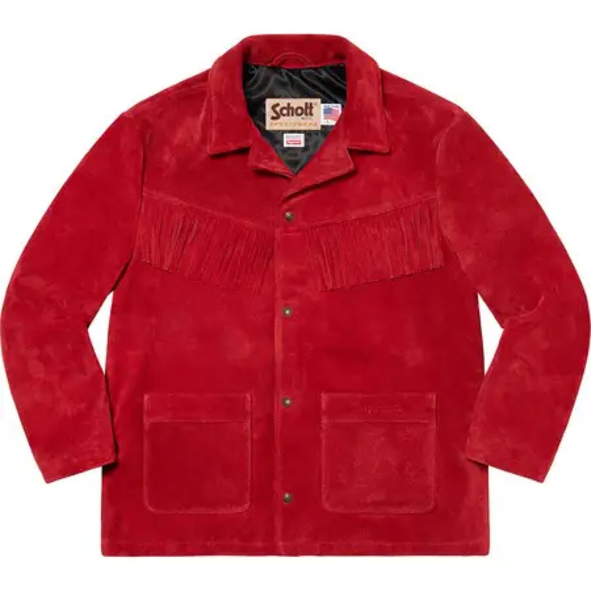 Supreme Schott Fringe Suede Coat