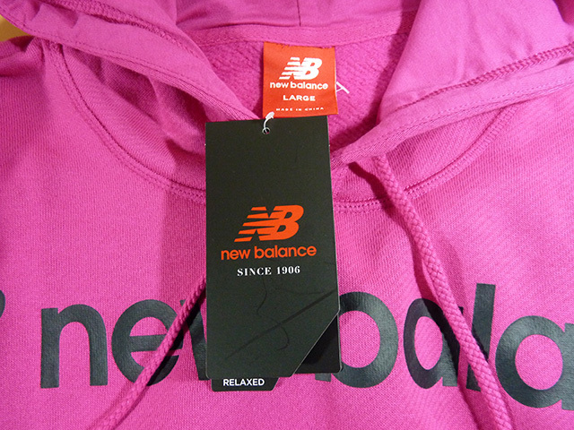 ■□ NEW BALANCE ● 未着用 ● ニューバランス プルオーバー スエット パーカー 裏起毛 (L) 送料無料 □■_画像9