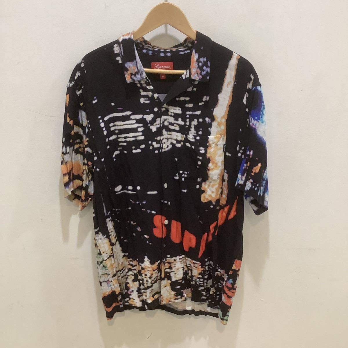 Supremeシュプリーム 2020 S/S City Light Rayon Shirt シティライト レーヨン シャツ 半袖 柄 ブラック M 642480