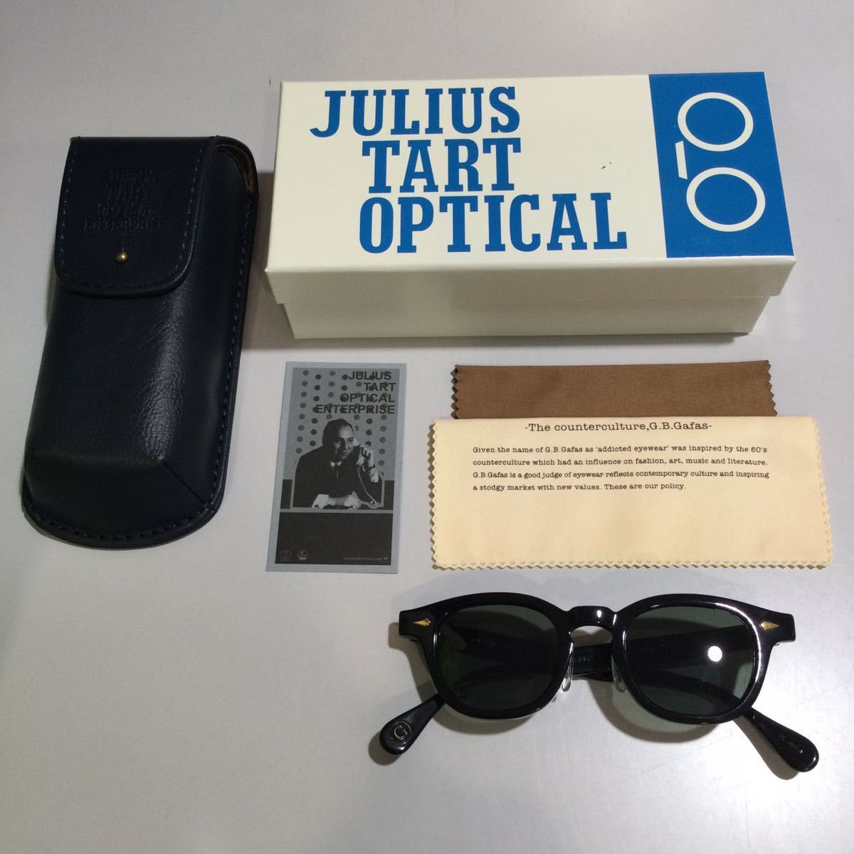 JULIUS TART OPTICAL ジュリアスタートオプティカル sunglasses サングラス ケース付き BLACK ブラック 624707