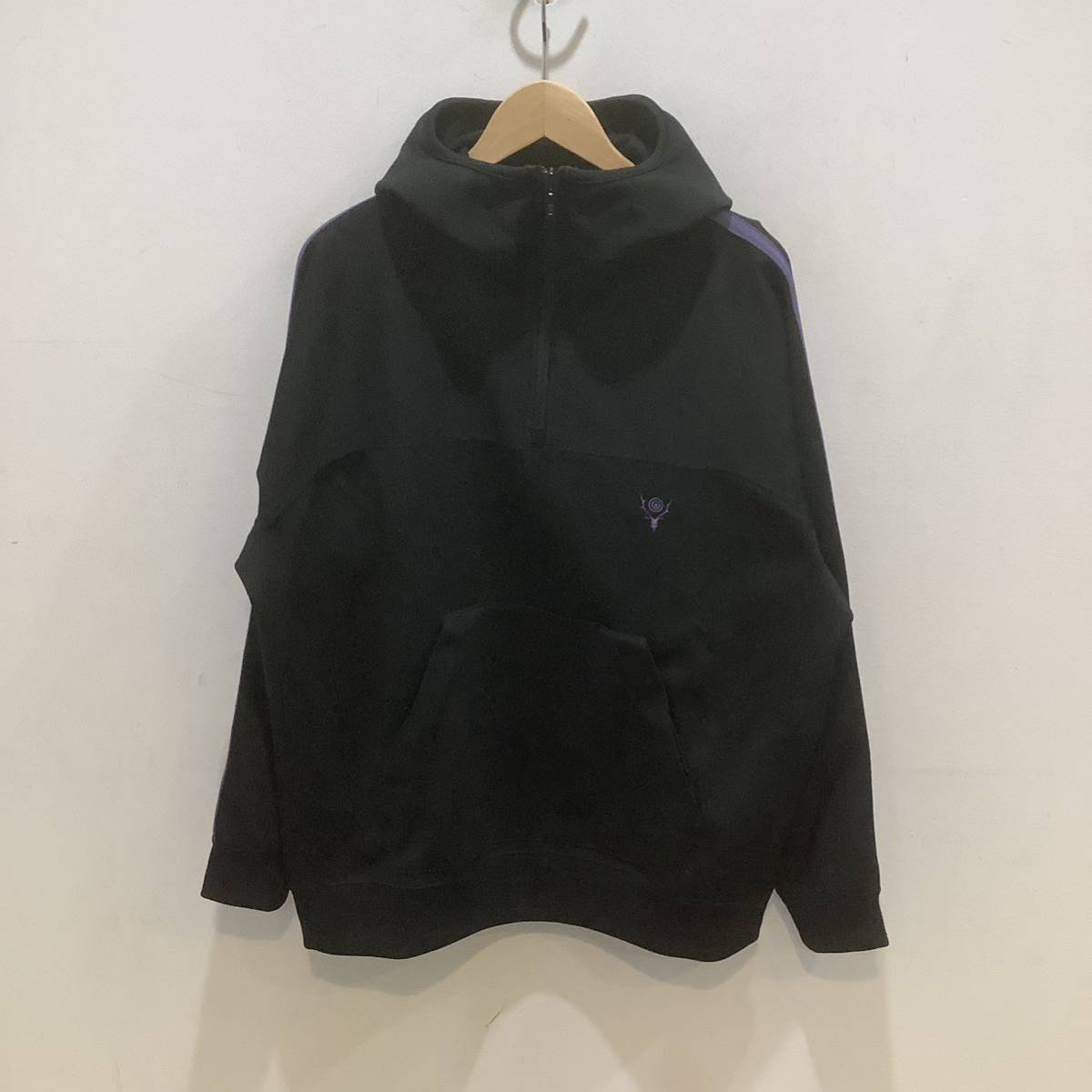 South2 West8 サウスツーウエストエイト Trainer Hoody トレーナーフーディー パーカー ブラック L 643560_画像1