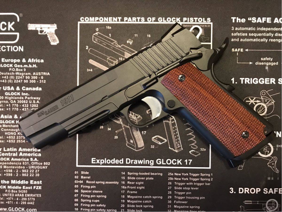 [ ultra rare super-beauty goods ]WA SIG1911 BLACKWATER the first period production model Western arm z gas gun 