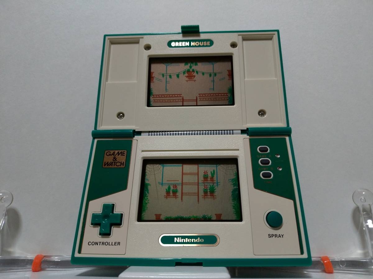 【美品】任天堂ゲームウォッチ　グリーンハウス　箱説付★Nintendo GAME&WATCH GREEN HOUSEGH-54_画像3