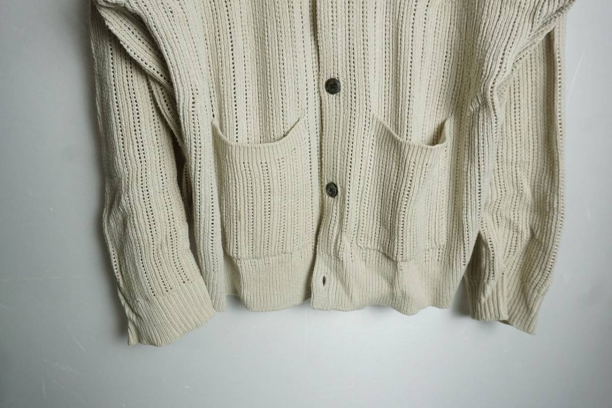 美品 VICTIM ヴィクティム MESH KNIT CARDIGAN メッシュ ニット セーター カーディガン VTM-22N-007 茶 サイズL 628N_画像4