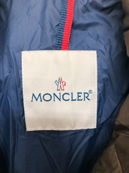 MONCLER モンクレール メンズ 取外し可ライナー付き 比翼ジップ ダウンジャケット 青 ポリエステル_画像2