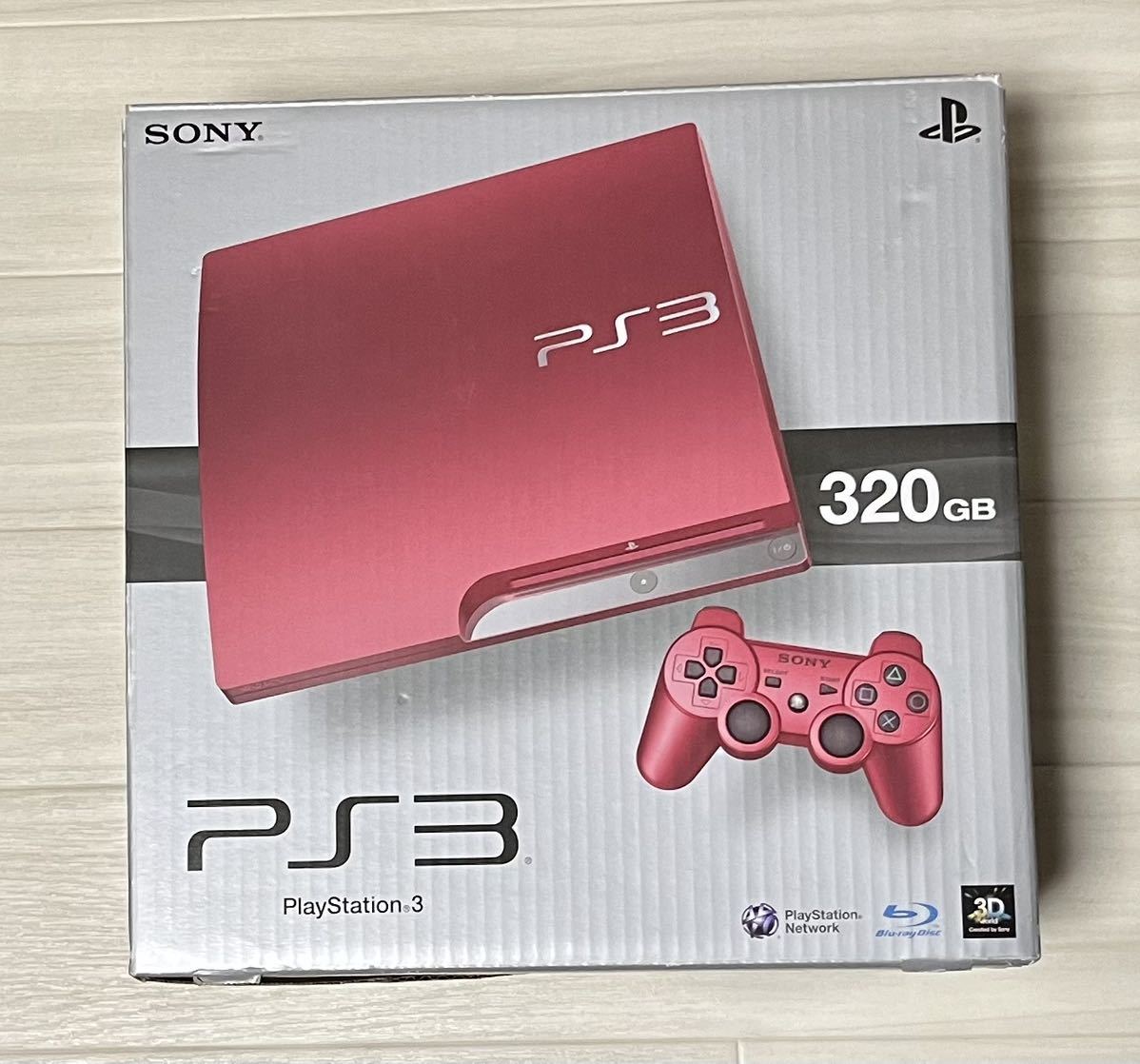 SONYプレイステーション PlayStation 3 スカーレット レッド 箱説明書付き　美品　コントローラ無し