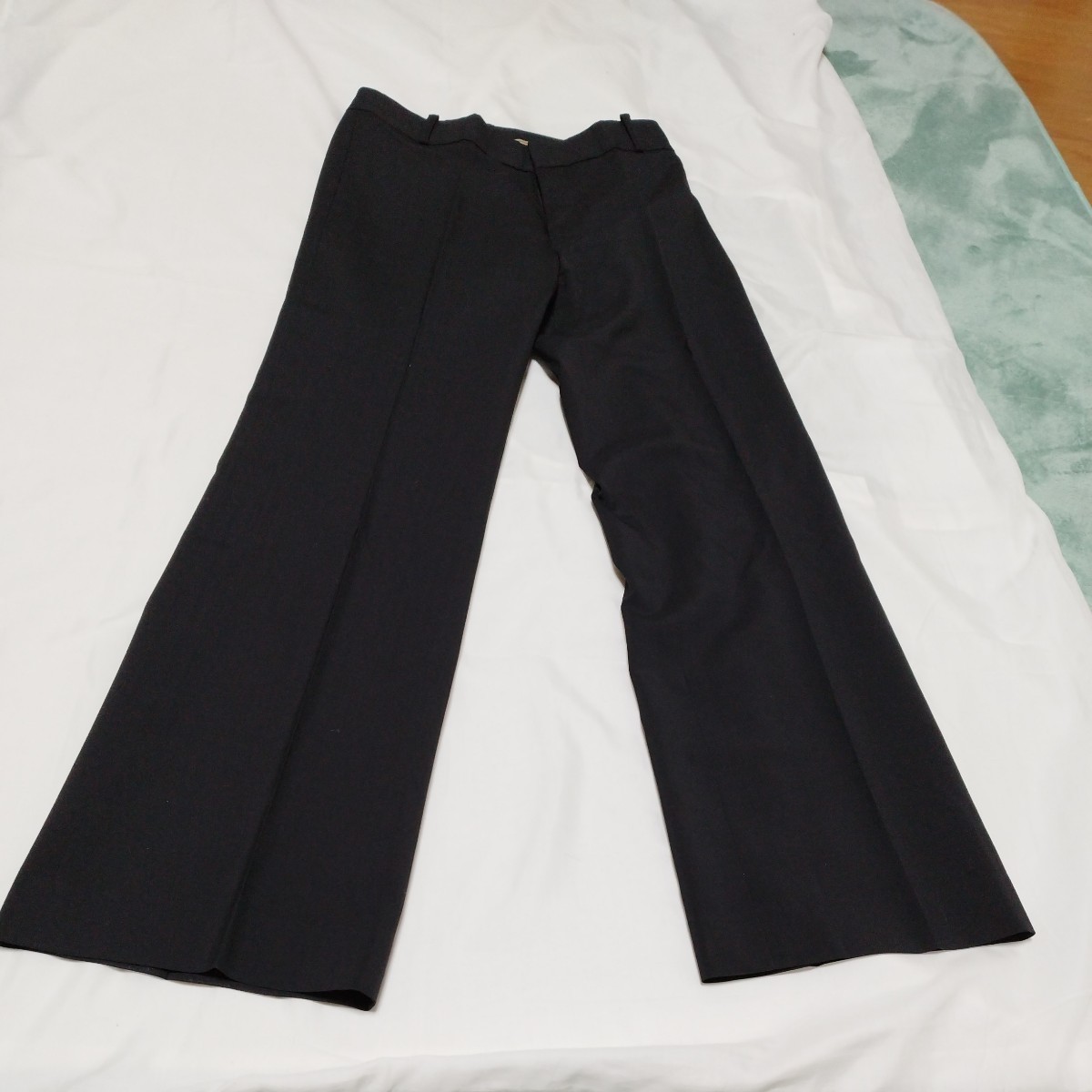 AWAW by JUNKO SHIMADA black formal wool slacks W61H89 length of the legs 70 beautiful goods 