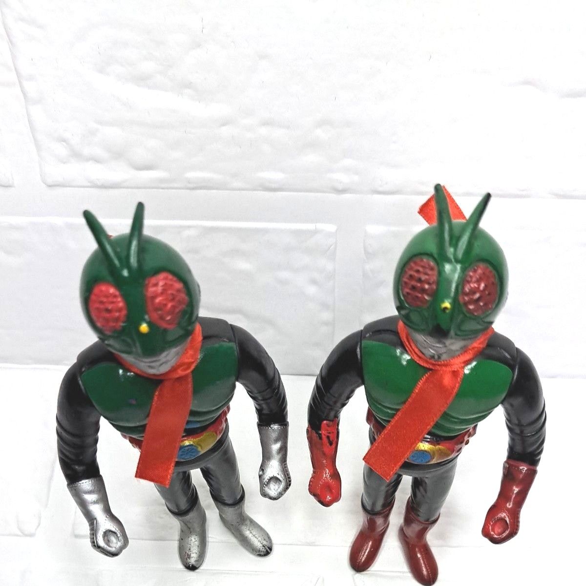 仮面ライダー 旧 1 号 2 号 希少ソフビ 2 体 セット ポピー 昭和 仮面ライダー 旧 1 号 2 号 希少ソフビ 2 体 セット ポピー 昭和