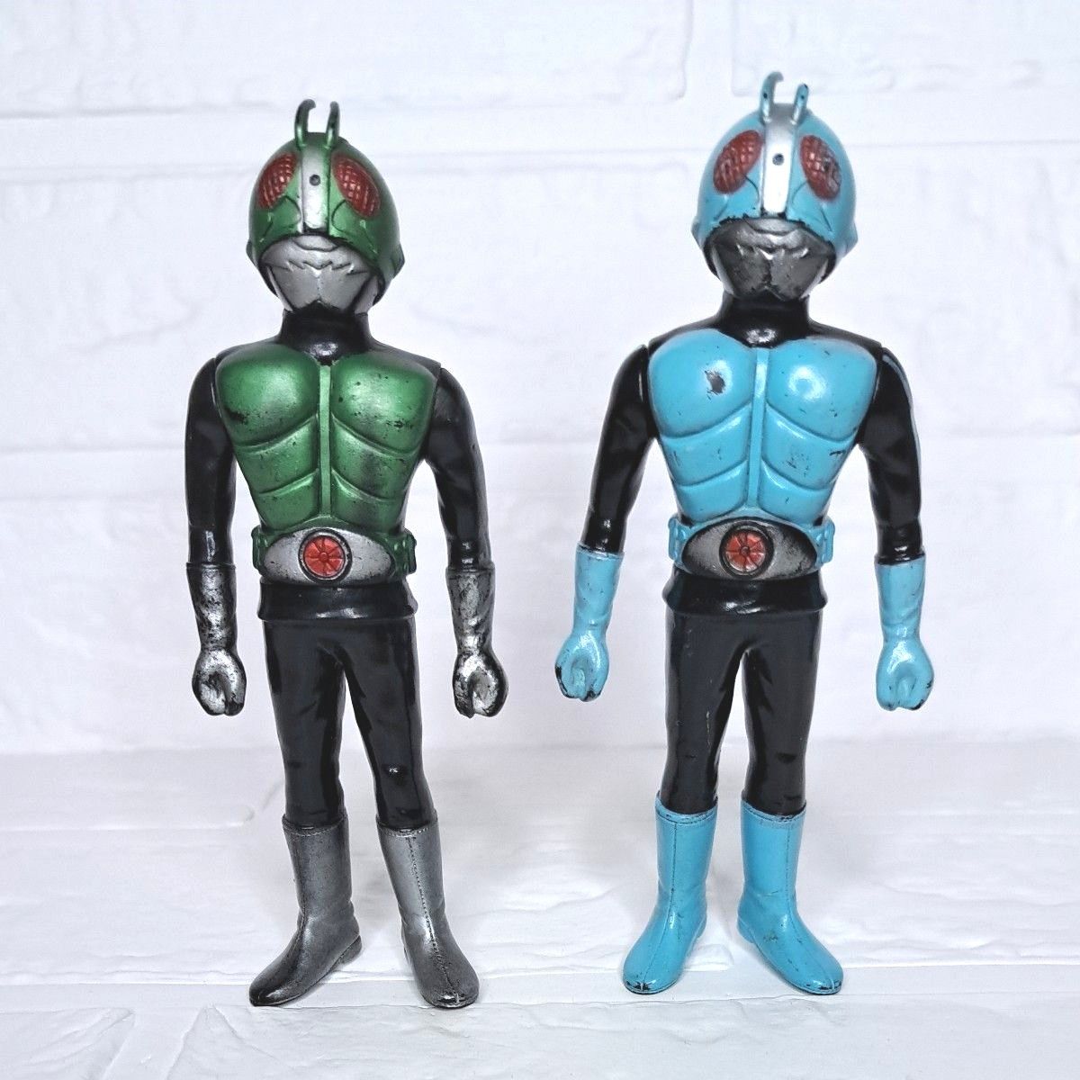 仮面ライダー 1 号 2 号 希少ソフビ ポピー 2 体 セット 昭和 仮面ライダー 1 号 2 号 希少ソフビ ポピー 2 体 セット 昭和