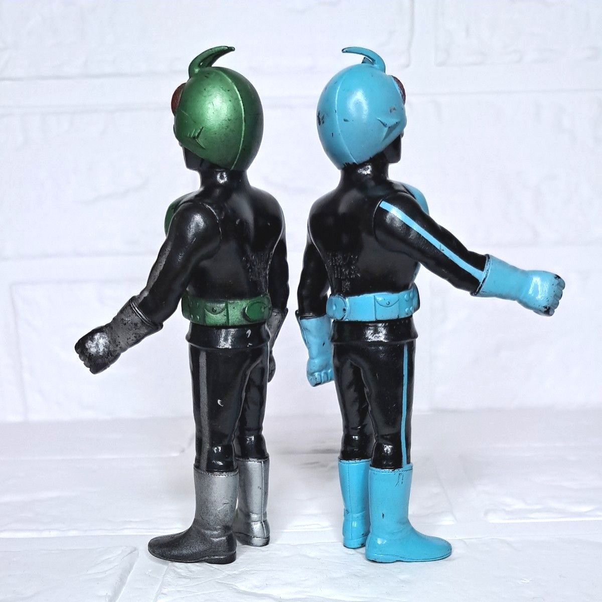 仮面ライダー 1 号 2 号 希少ソフビ ポピー 2 体 セット 昭和 仮面ライダー 1 号 2 号 希少ソフビ ポピー 2 体 セット 昭和