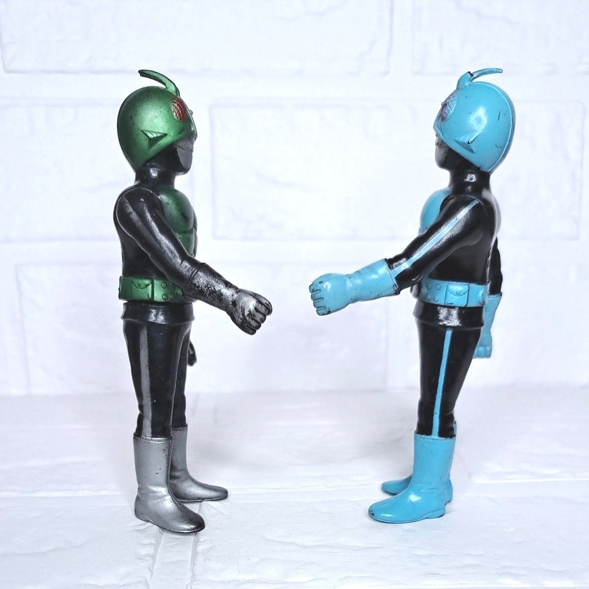 仮面ライダー 1 号 2 号 希少ソフビ ポピー 2 体 セット 昭和 仮面ライダー 1 号 2 号 希少ソフビ ポピー 2 体 セット 昭和