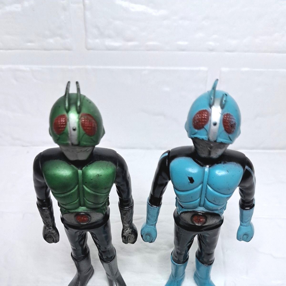 仮面ライダー 1 号 2 号 希少ソフビ ポピー 2 体 セット 昭和 仮面ライダー 1 号 2 号 希少ソフビ ポピー 2 体 セット 昭和