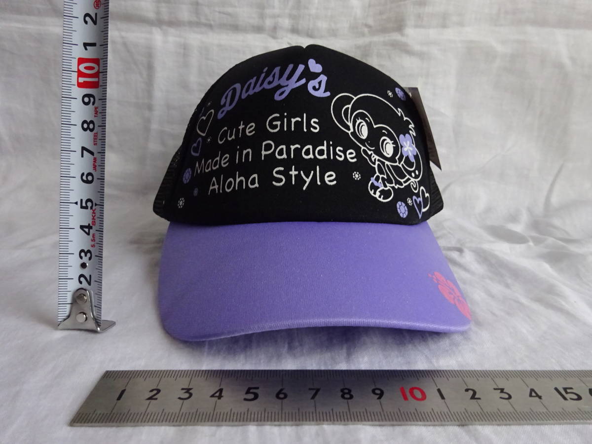 ★☆D-1176 DAISY LOVERS  cap    головной убор   54㎝  полиэстер  100% ...  черный   фиолетовый  ☆★