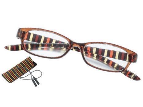 オシャレ 老眼鏡 ＋2.0 軽量 シリコンコード 携帯ソフトケース付き 女性用の画像1