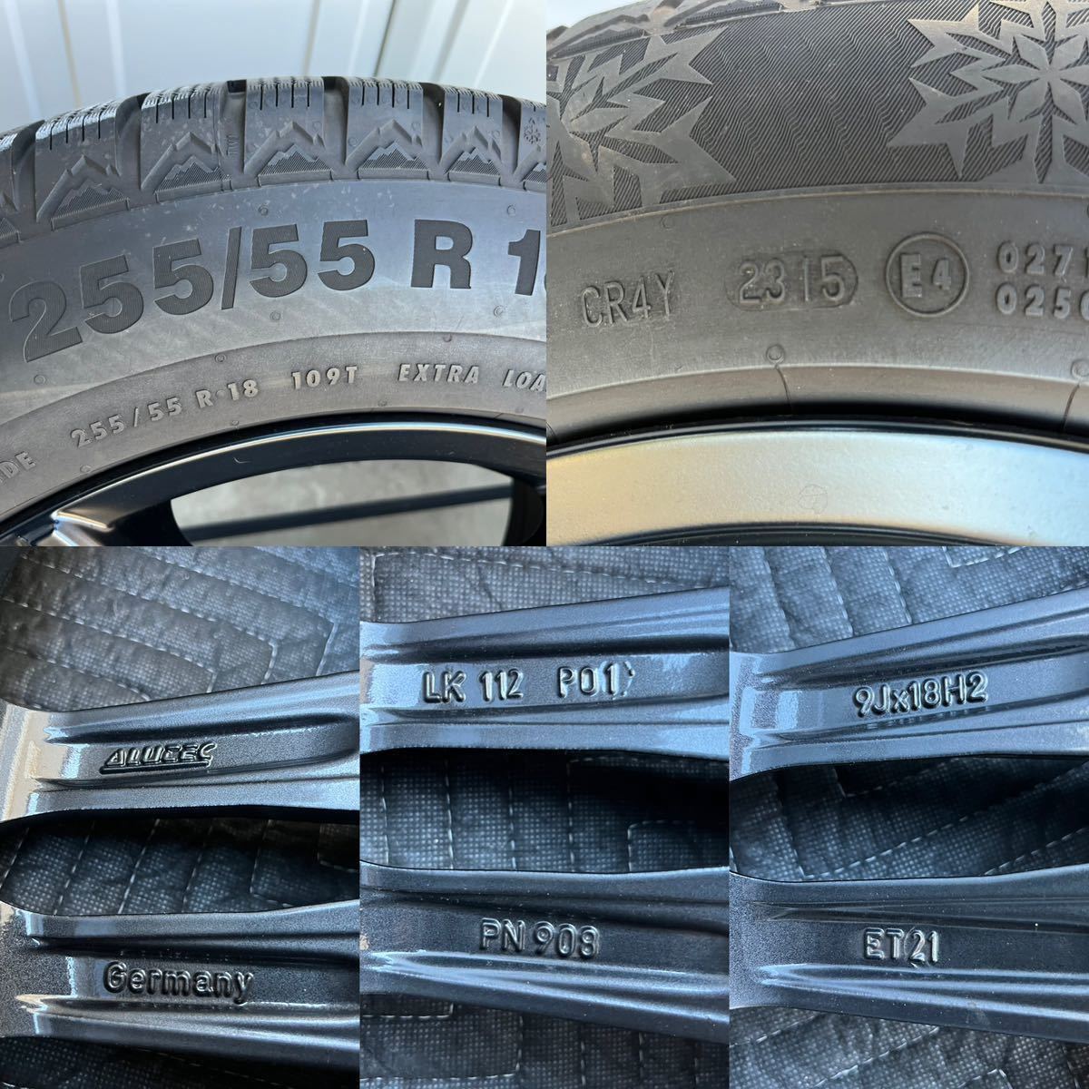 ポルシェマカン ALUTEC アルテック ドイツ取寄せ品18×8J9J+21 112 5H Continental ContiViking Contact6 235/60R18 255/55R18_画像4